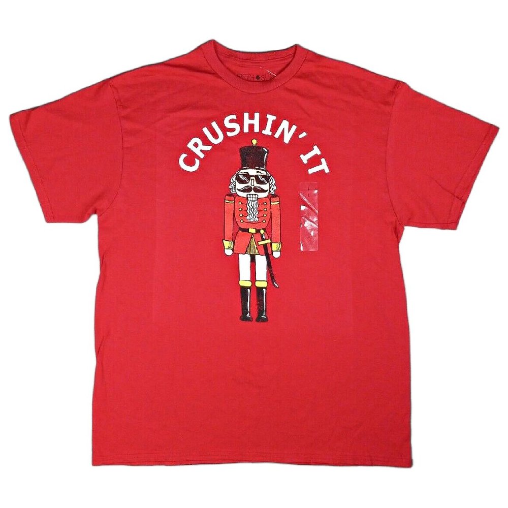 Mens Funny Sarcastic Christmas T-Shirt Nutcracker Soldier Size Large NEW W/TAGS